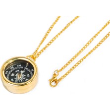 Hediye Shop Kişiye Özel Büyük Boy Pirinç Pusula Kolye