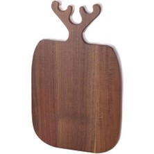 Geyik Boynuzu Akasya Kesme Tahtası Büyük Boy Antibakteriel Yıkanabilir Doğrama Tahtası Dikdörtgen, Yıkanabilir Akasya Kesme Tahtası (35 * 22 * 2cm)