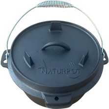 Döküm Tencere 10 Inch Dutch Oven Demir Döküm Kamp Tenceresi 25 cm