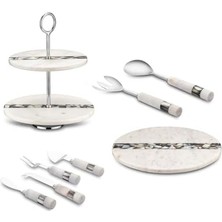 Romano Mermer Salata Servisi Beyaz