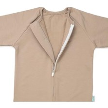 Organik Pamuk Çocuk Ayaklı Uyku Tulumu - 1 Tog - (12-18 Ay) - Kum Beji