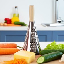 Paçi Steel Serisi Paslanmaz Çelik Bambu Saplı Rende