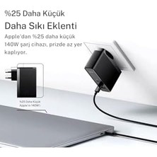 Vooka 140W Şarj Adaptör Telefon Laptop Destekli 3 Type-C + 1 USB 140W Gan Turbo Hızlı Şarj