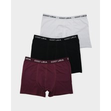 GOST LİRİA Calm Erkek Boxer – 3’lü Paket Çok Renkli