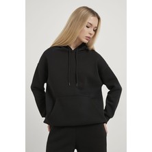 Armalife 26112 Kanguru Cep Oversıze Kapüşonlu Kadın Sweat