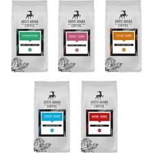 Coffee - 5X100 gr Orijinal Etiyopya Kahveleri (French Press)