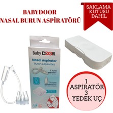 Nasal Burun Aspiratörü Bebek Saklama Kutulu Burun Temizleme Aparatı (3 Adet Yedek Uç)