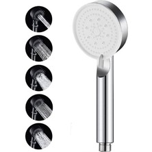 Star Duş Başlığı Seti - 150 cm Pvc Banyo Duş Hortumu + 5 Fonksiyonlu Su Tasarruflu El Duşu
