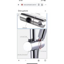 Yapı Duşu TUTACAĞI,25MM Abs Krom El Duşu Braketi,standart Yuvarlak Duş Yükseltici Ray Için Evrensel Ayarlanabilir Duş Rayı Başlığı Kaydırıcı Kelepçe Tutucu Braketi