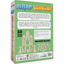 Oyuncak Ahşap Bloklar 50 Parça