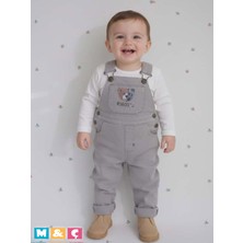 Unisex Kot Tulum Sonbahar Kış Kız Erkek Bebek 2li Takım Overall Jumpsuit