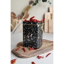 Desenli Dikdörtgen Metal Saklama Kabı 8X10 cm ()