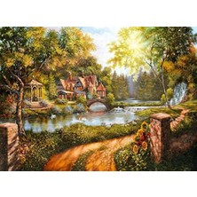 500 Parça Nehir Kenarı Kulübesi Puzzle