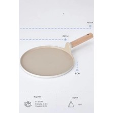 Alüminyum Döküm Xtrema Kaplama Tava 26CM Bej