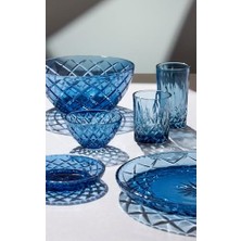Glas Sorrento Tabak 4 Adet Çap:16 cm Mavi