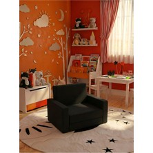 Lensa Home Çocuk Koltuğu Komple Sünger Katlanabilir Yataklı Minder Yatak (0-4 Yaş) Soho Siyah