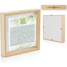 Çok Amaçlı Parabox Ahşap Hedef Kutusu - Akrilik Ön Yüzey, Kolay Para Çıkarma, 3 Hedef Stickerlı, Duvara Asılabilir ve Masaüstü Kullanım