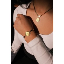 Osmanlı Tuğralı Gold Kaplama Kolye & Bileklik Seti – Klasik ve Zamansız Şıklık