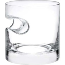 El Yapımı Cam Puro Girintili Viski Bardağı 9x9 cm