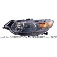 Tyc Honda Accord Ön Far Elektrikli Motorlu Sol 2008-2012 (Oem No:  33151TL0G13)