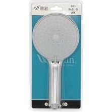 Lux Turbo Duş Başlığı, 5 Farklı Akış, Yüksek Basınçlı, Su Tasarruflu, Ultra Dayanıklı, Çok Fonksiyonlu, Yüksek Kalite, Vakumlu Ambalaj, El Duşu (Gri)