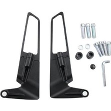 Motobisavm Ayna H2 Yarasa Model Siyah - 23 cm