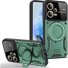 Never  Xiamoı Redmi Note 12 Pro 5g Kılıf Joy Lens Standlı Kapak - Koyu Yeşil 115474