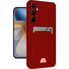 Never  Samsung Galaxy S24 Fe Kılıf Kelvin Kartvizitli Silikon - Kırmızı 115474