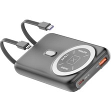 Never  J39 10.000 Mah 20W Pd Dahili Kablolu Magsafe Powerbank - Siyah 115474