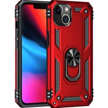 Never  Iphone 14 Plus Kılıf Sofya Yüzüklü Silikon Kapak - Kırmızı 115474