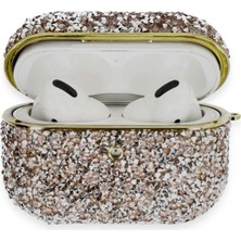 Never  Airpods Pro 2 (2.nesil) Luz Taşlı Kılıf - Pembe 115474