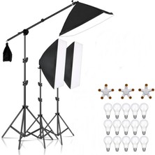 Tianya Ürün , Reklam , Makyaj , Stüdyo Çekimleri 3 Lü Crossbarlı 50X70CM Softbox 225 watt LED Sürekli Işık Seti