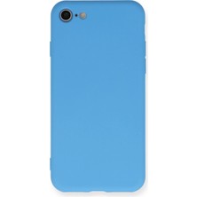 Never  Iphone 7 Kılıf Nano Içi Kadife Silikon - Mavi 115474