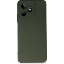 Never  Realme C53 Kılıf Nano Içi Kadife Silikon - Koyu Yeşil 115474