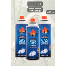 Meleni Home 3 Adet Bütan Propan Gaz Kartuşu - Valfli Kartuş Kamp Ocağı Gazı 227 gr