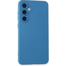 Never  Samsung Galaxy S23 Fe Kılıf Nano Içi Kadife Silikon - Mavi 115474