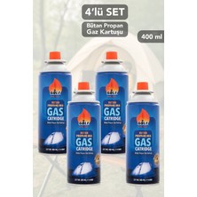 Meleni Home 4 Adet Bütan Propan Gaz Kartuşu - Valfli Kartuş Kamp Ocağı Gazı 227 gr