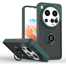 Never  Xiamoı Mi 15 Ultra Kılıf Montreal Yüzüklü Silikon Kapak - Yeşil 115474