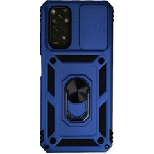 Never  Xiamoı Redmi Note 11 Kılıf Pars Lens Yüzüklü Silikon - Lacivert 115474