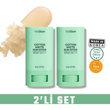 2'li Cotton Matte Sun Stick SPF50 Pa Saten Bitiş Stick Güneş Kremi