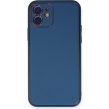 Never  Iphone 12 Kılıf Coco Deri Silikon Kapak - Açık Mavi 115474