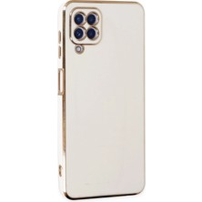 Never  Samsung Galaxy A12 Kılıf Volet Silikon - Beyaz 115474