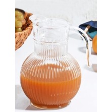 Cam Tombul Çizgili Cam Sürahi 1,9 Litre