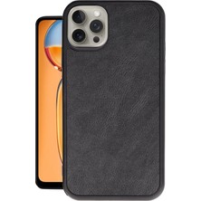 Never  Iphone 14 Pro Max Kılıf Aras Deri Kapak - Siyah 115474