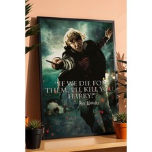 E2 Nova Ron Weasley Replikli Çerçeveli Tablo - Lüks Harry Potter Sinematik Tipografi Duvar Dekoru