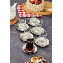 Cooker 6'lı Metal Çay Tabağı