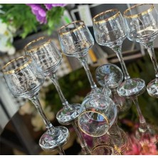 Elta Collection Lav LAL-506 6'lı Kahve Yanı Su Bardağı - 506 Ağız Yaldız/80 ml