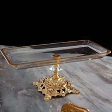 Elta Collection Metal Ayaklı Dikdörtgen Sunum Tepsisi