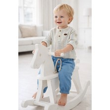 Baby Hola Katlanabilir Kollu Müslin Üst ve Pantolon Erkek Bebek Ikili Set Takım Babyhola 2218