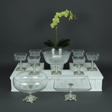 Elta Collection Paşabahçe Gold Detaylı Metal Ayaklı Sunum ve Servis Seti Pasta,magnolia,çay Seti,kurabiyelik